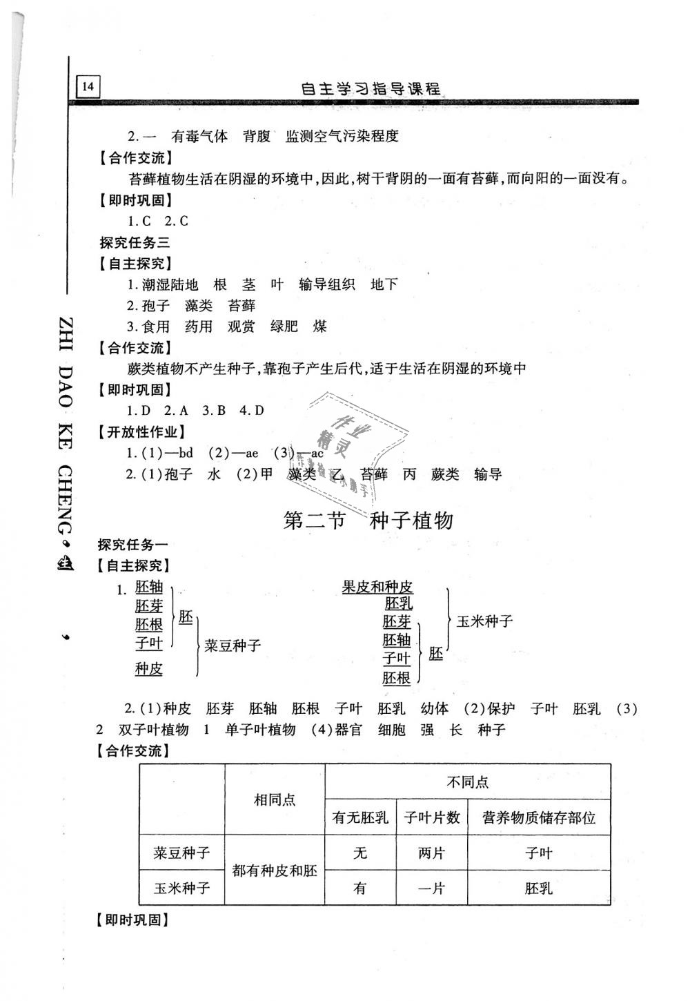 2018年自主學習指導課程七年級生物學上冊人教版 第14頁