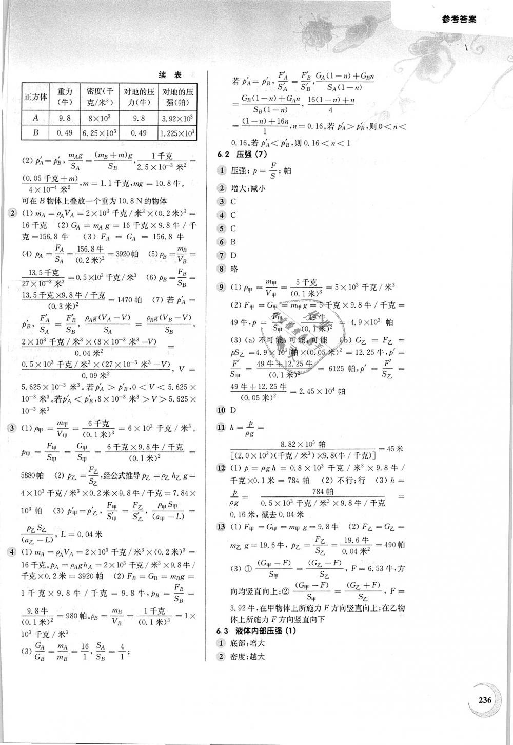 2018年第一作業(yè)九年級(jí)物理全一冊(cè)滬教版 第4頁(yè)