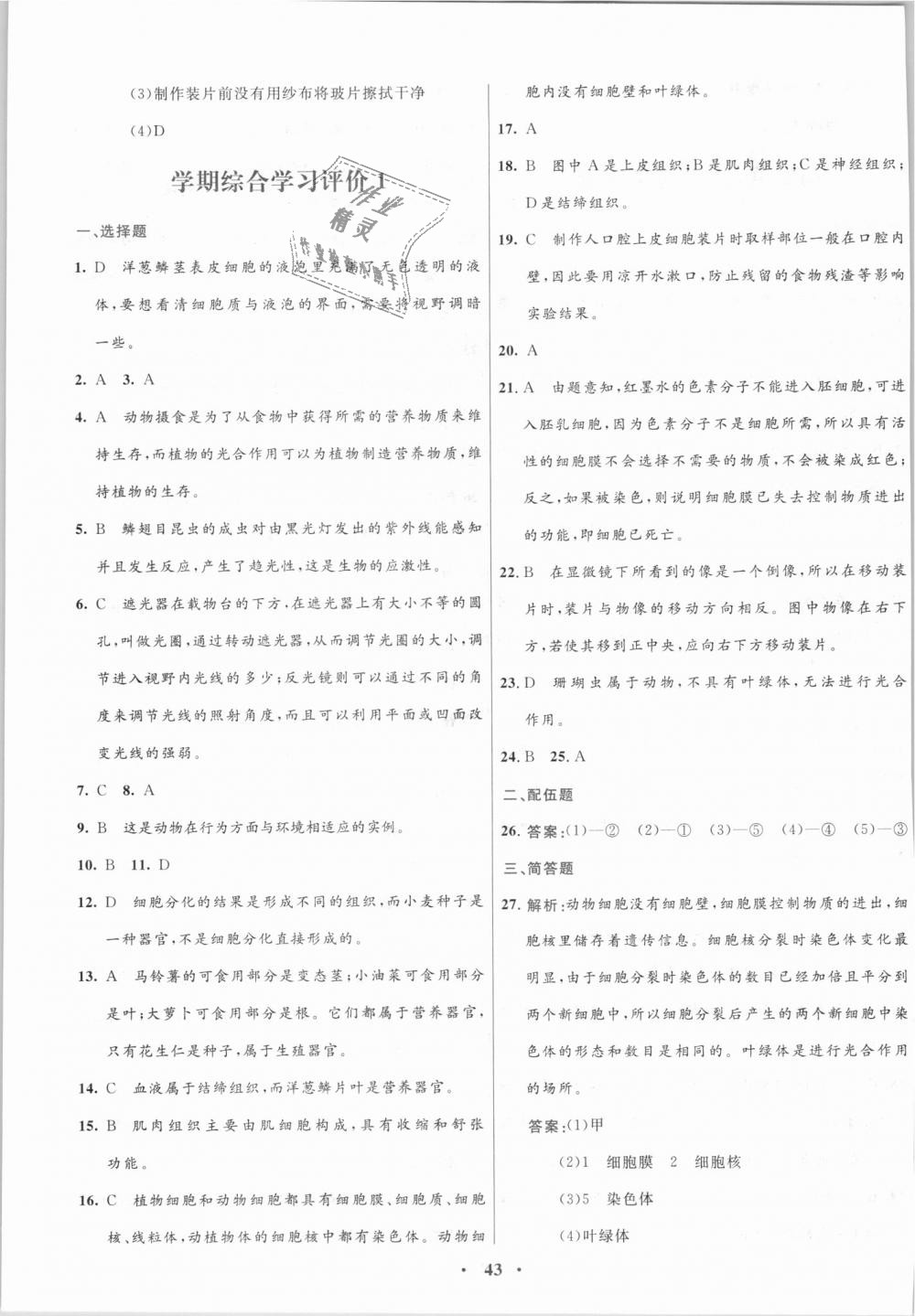 2018年南方新課堂金牌學(xué)案七年級生物學(xué)上冊蘇教版 第19頁