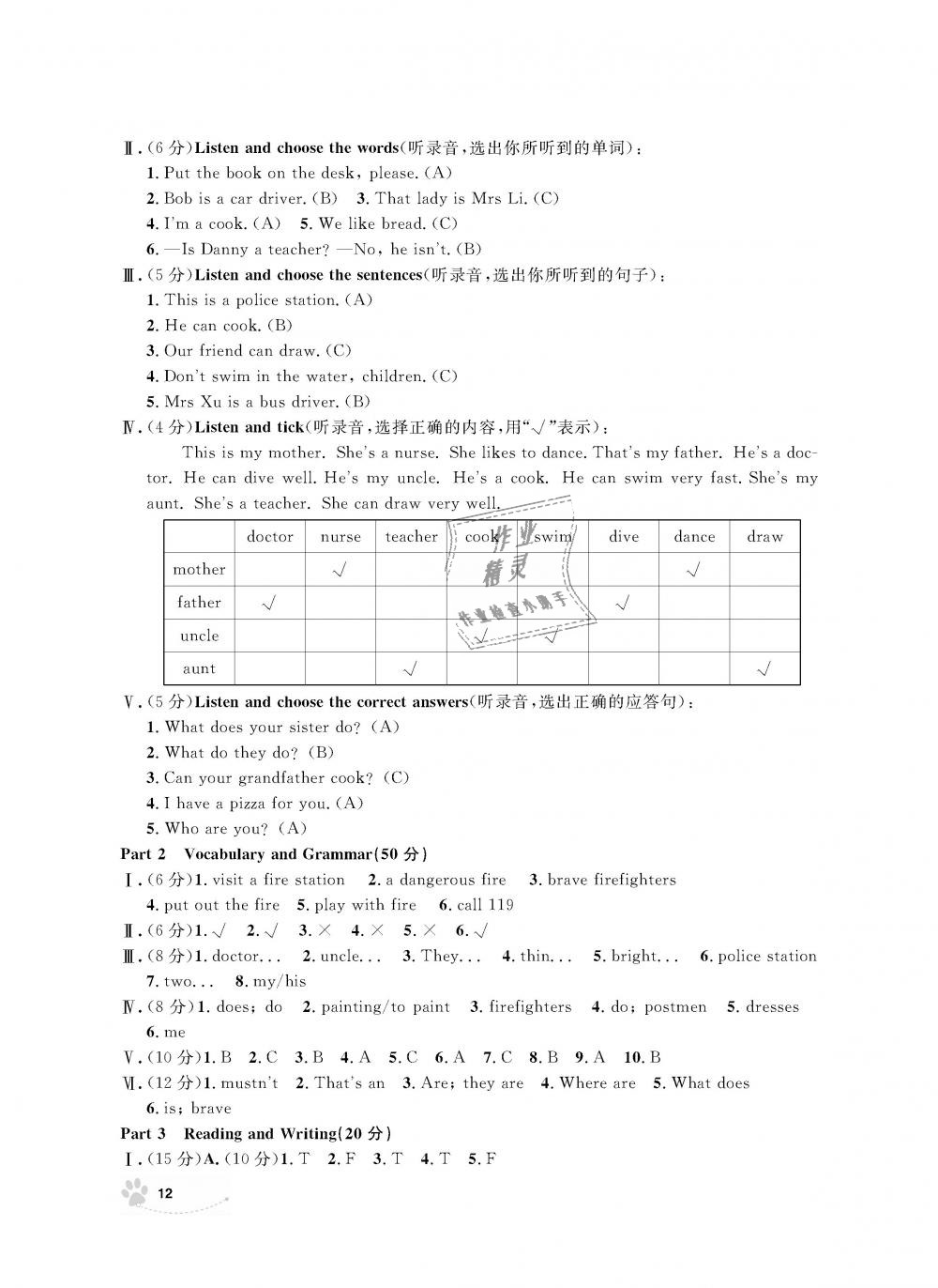 2018年上海作業(yè)四年級(jí)英語(yǔ)上冊(cè)牛津版 第12頁(yè)