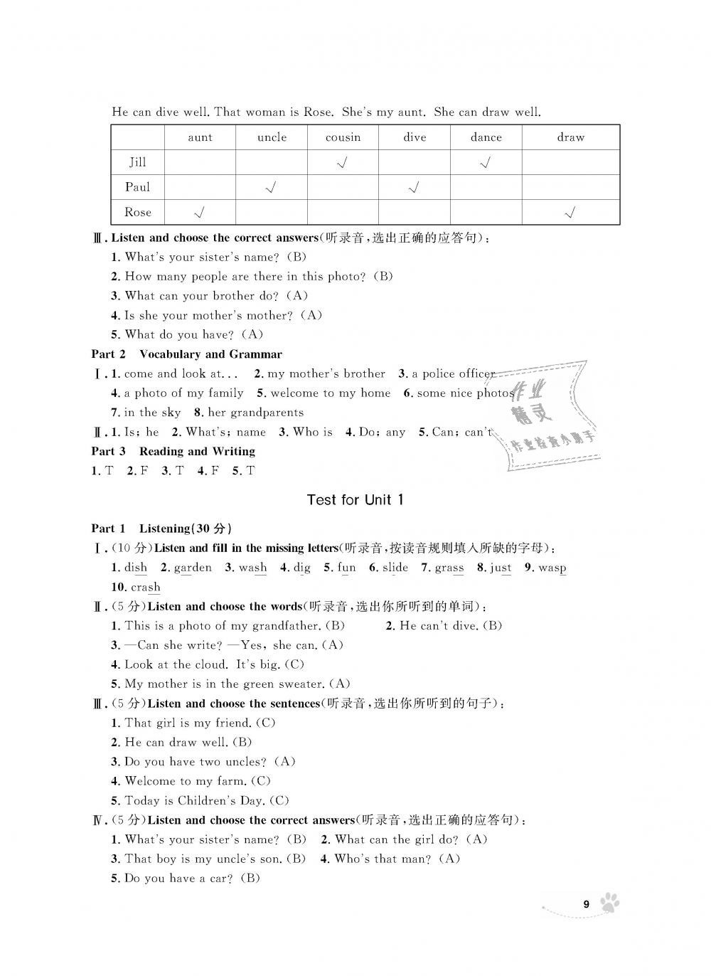 2018年上海作業(yè)四年級英語上冊牛津版 第9頁