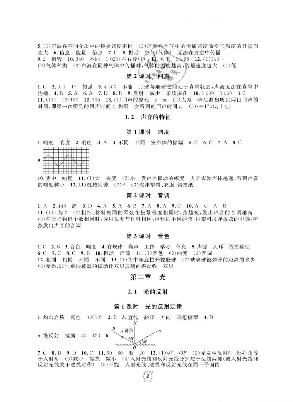 2018年上海作業(yè)八年級物理上冊 第2頁