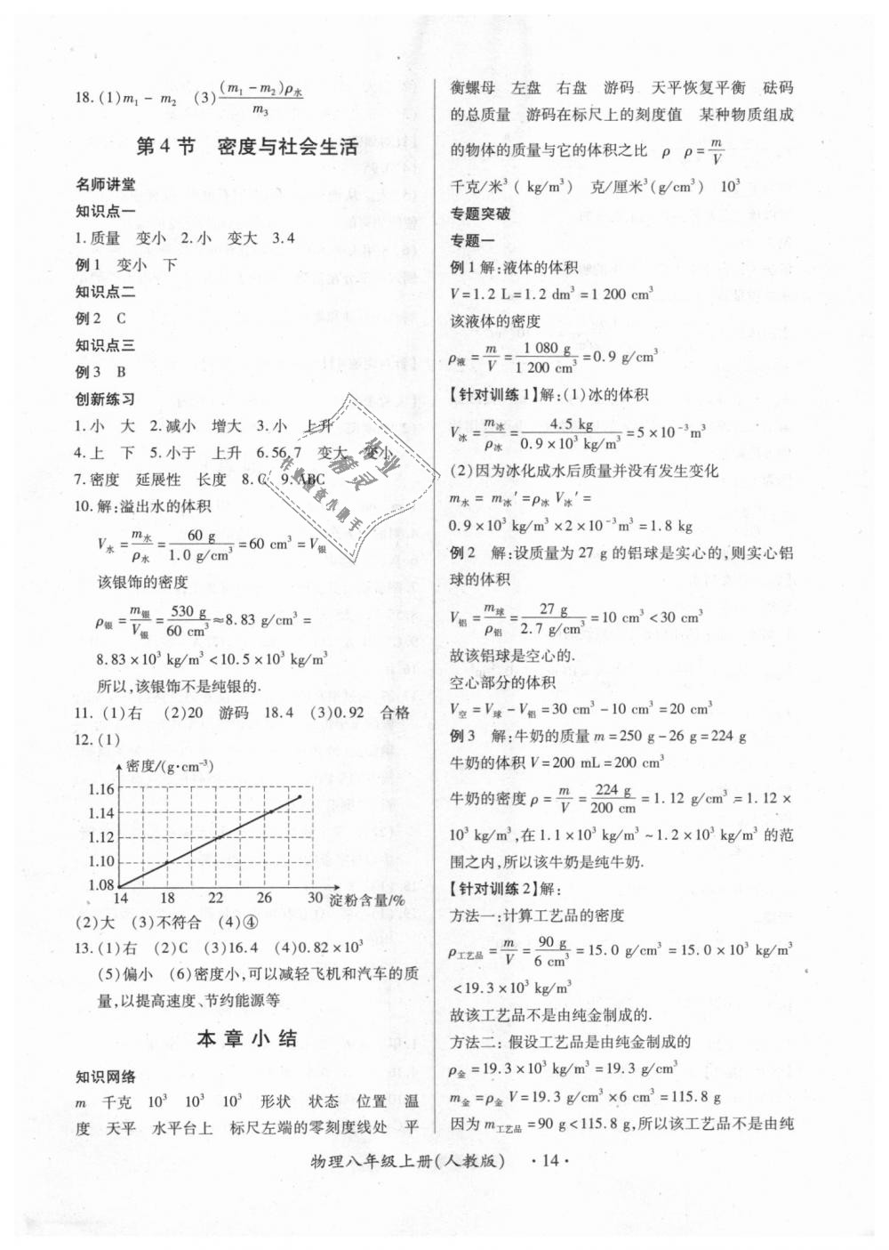 2018年一课一练创新练习八年级物理上册人教版 第14页