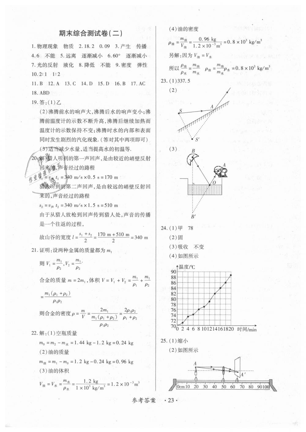 2018年一課一練創(chuàng)新練習(xí)八年級(jí)物理上冊(cè)人教版 第23頁