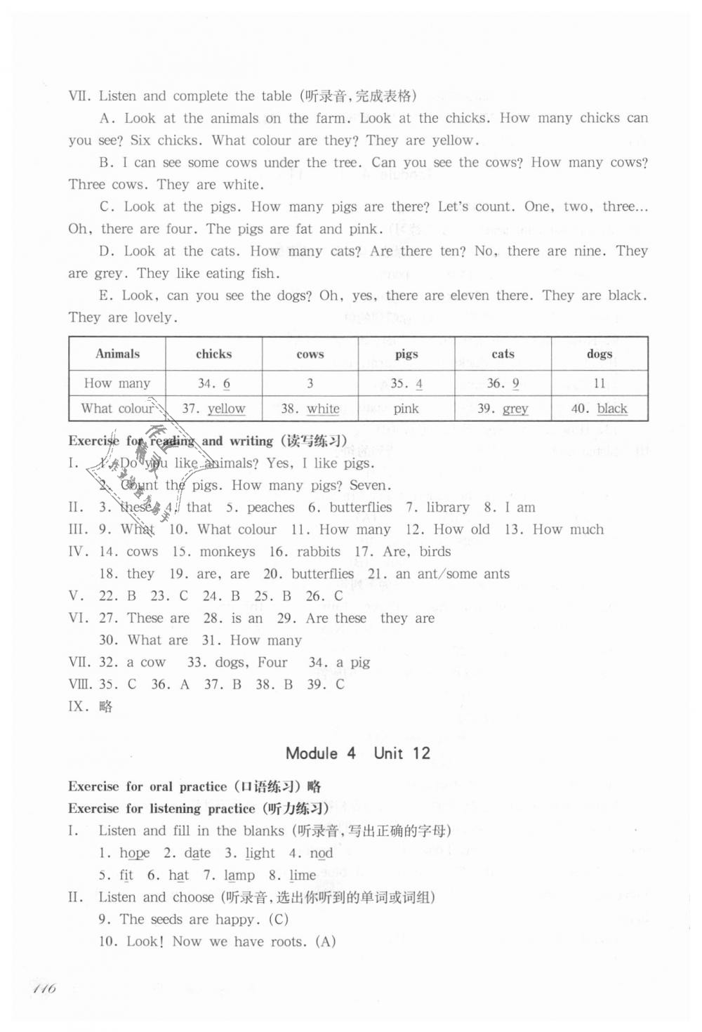 2018年华东师大版一课一练三年级英语第一学期牛津版 第22页