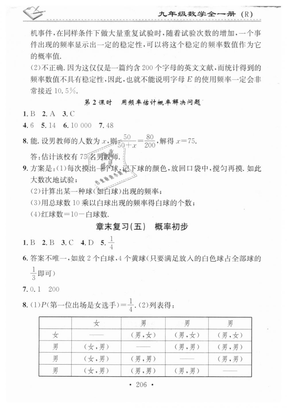 2018年名校課堂小練習(xí)九年級(jí)數(shù)學(xué)全一冊(cè)人教版 第22頁(yè)