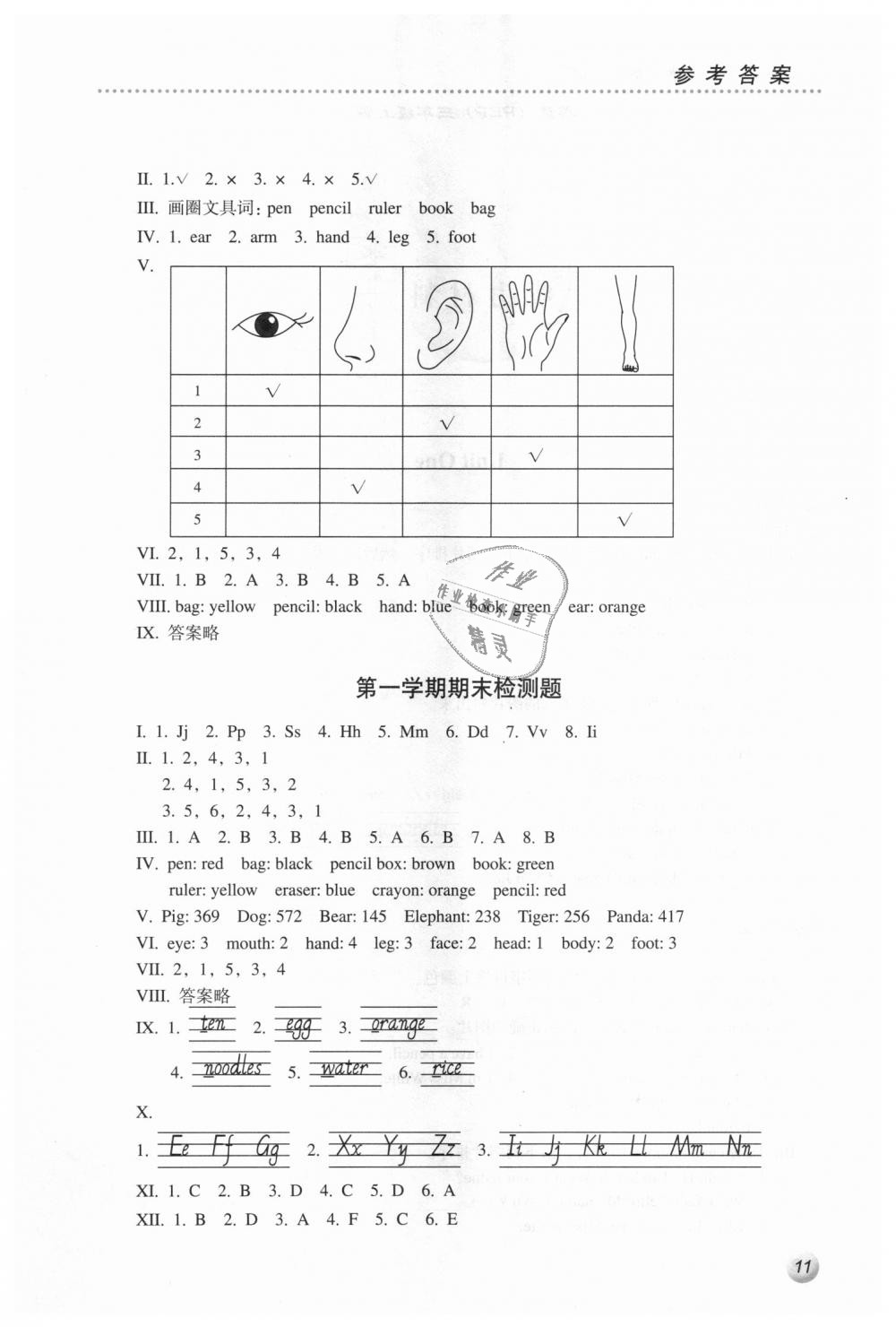 2018年人教金學(xué)典同步解析與測評三年級英語上冊人教PEP版 第11頁