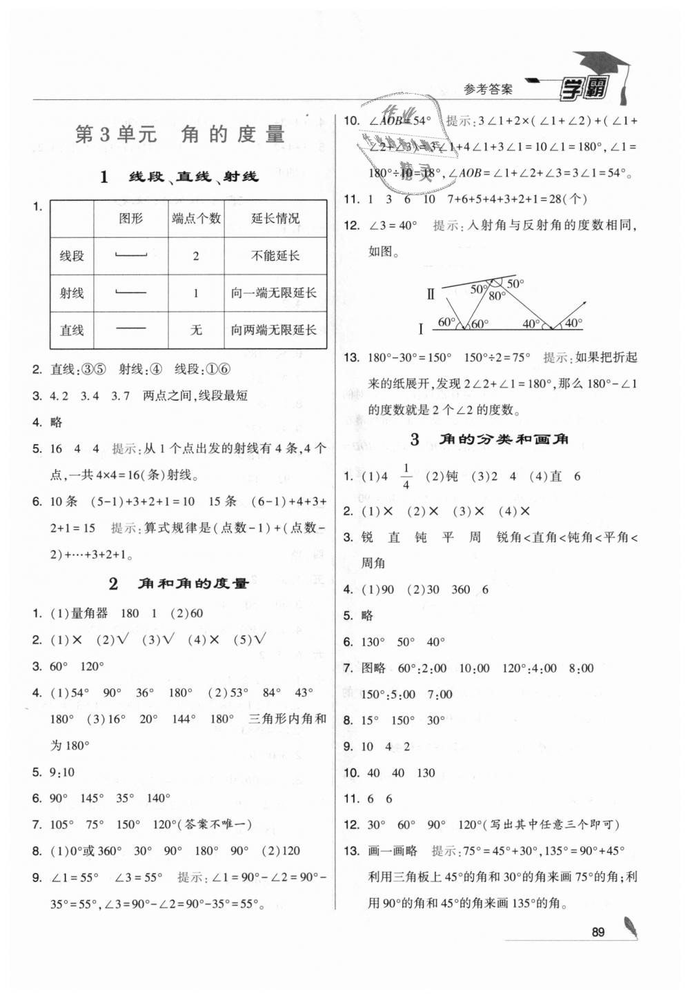 2018年经纶学典学霸四年级数学上册人教版 第7页