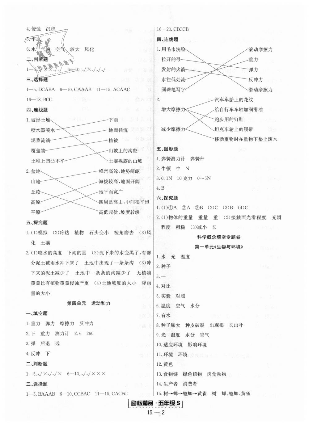 2018年勵耘書業(yè)浙江期末五年級科學(xué)上冊教科版 第2頁