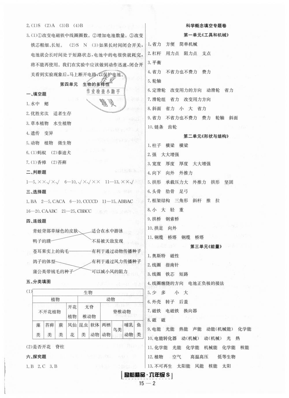 2018年勵耘書業(yè)浙江期末六年級科學(xué)上冊教科版 第2頁