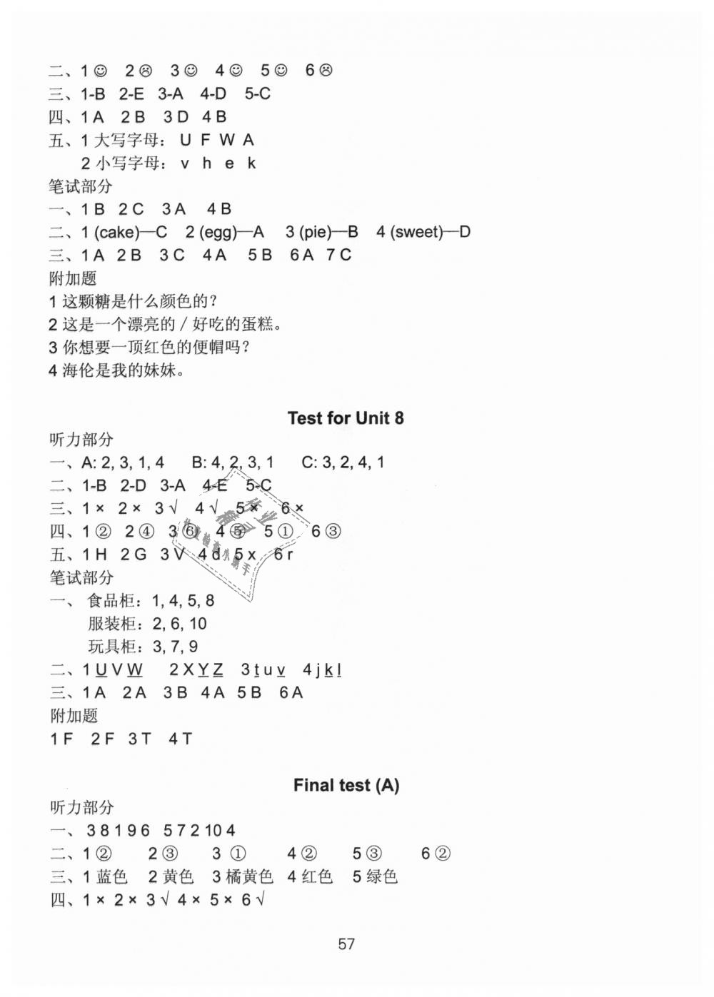 2018年課課練小學(xué)英語(yǔ)活頁(yè)卷三年級(jí)上冊(cè)譯林版 第4頁(yè)