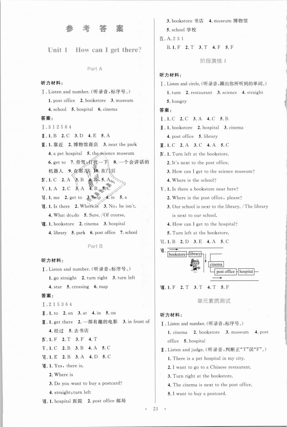 2018年小学同步测控优化设计六年级英语上册人教PEP版三起 第1页