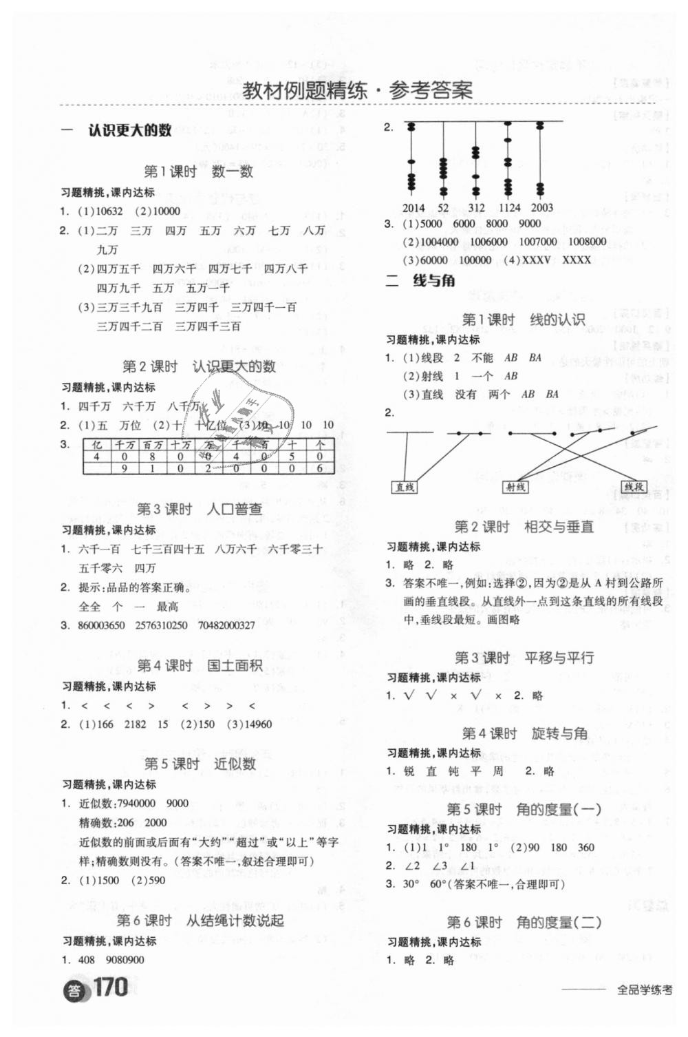 2018年全品學練考四年級數(shù)學上冊北師大版 第11頁