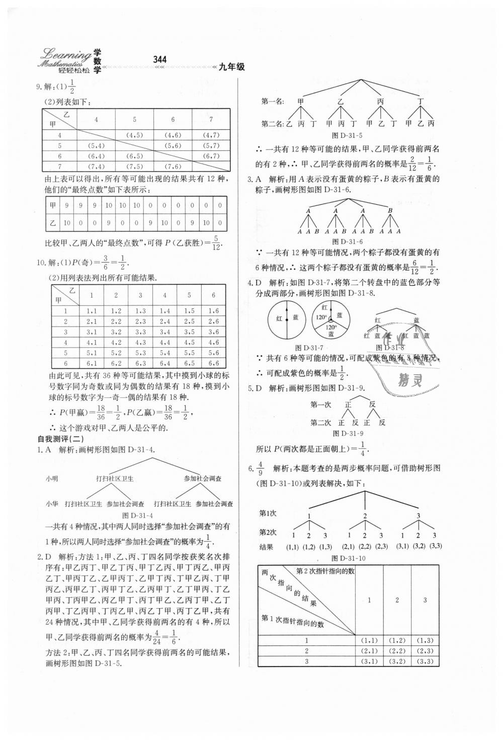 2018年輕輕松松學(xué)數(shù)學(xué)九年級(jí)上下冊(cè)合訂本冀教版 第100頁(yè)