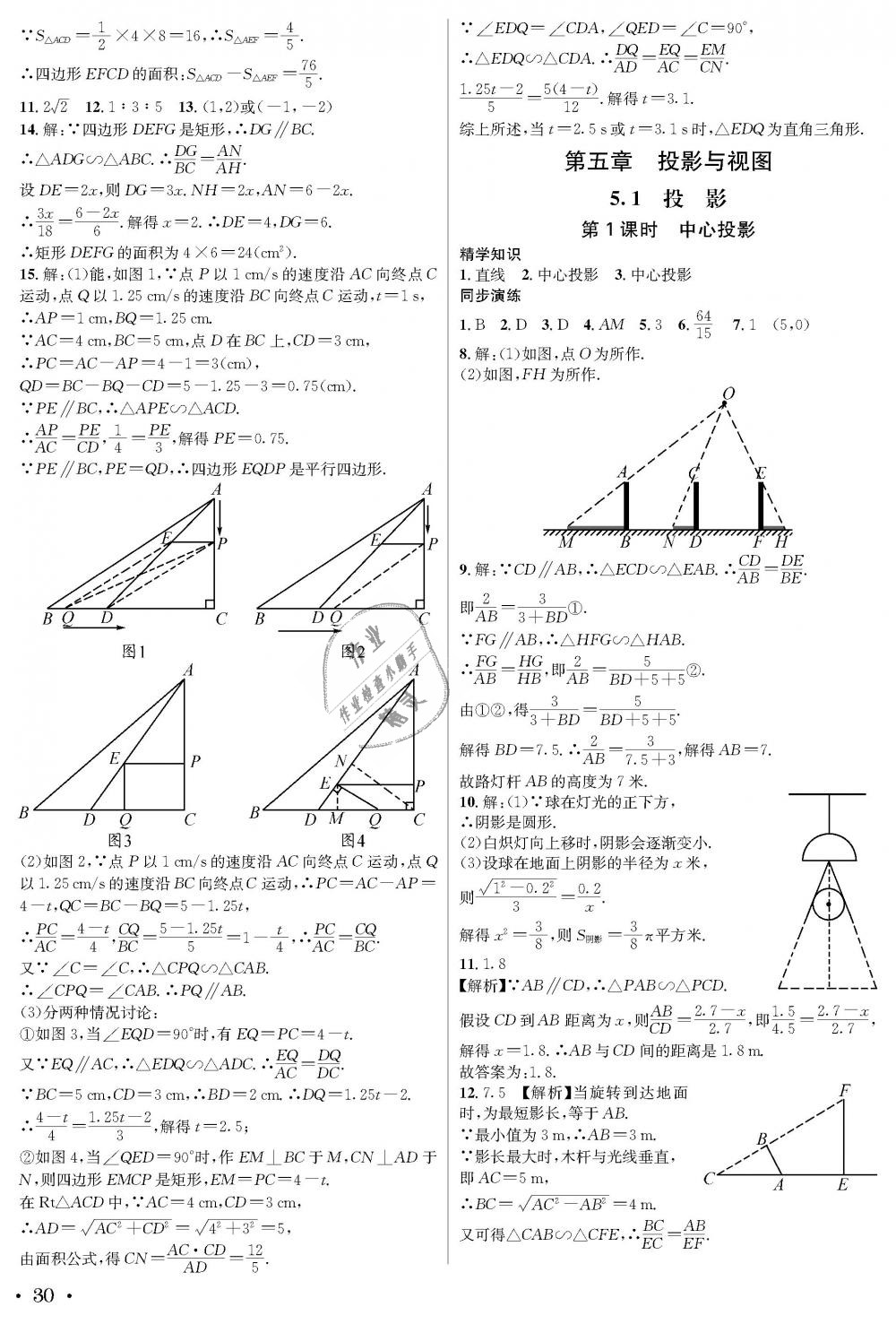 2018年蓉城學霸九年級數(shù)學全一冊北師大版 第30頁