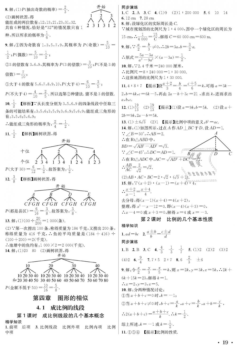 2018年蓉城学霸九年级数学全一册北师大版 第19页