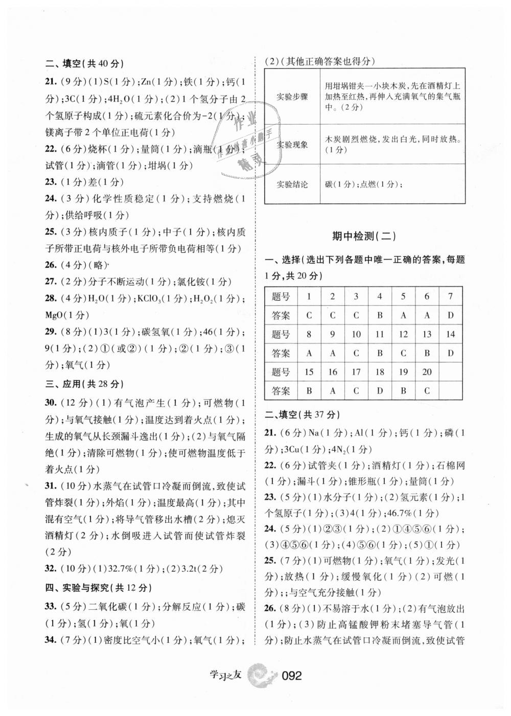 2018年学习之友九年级化学上册科学广东教育版 第6页