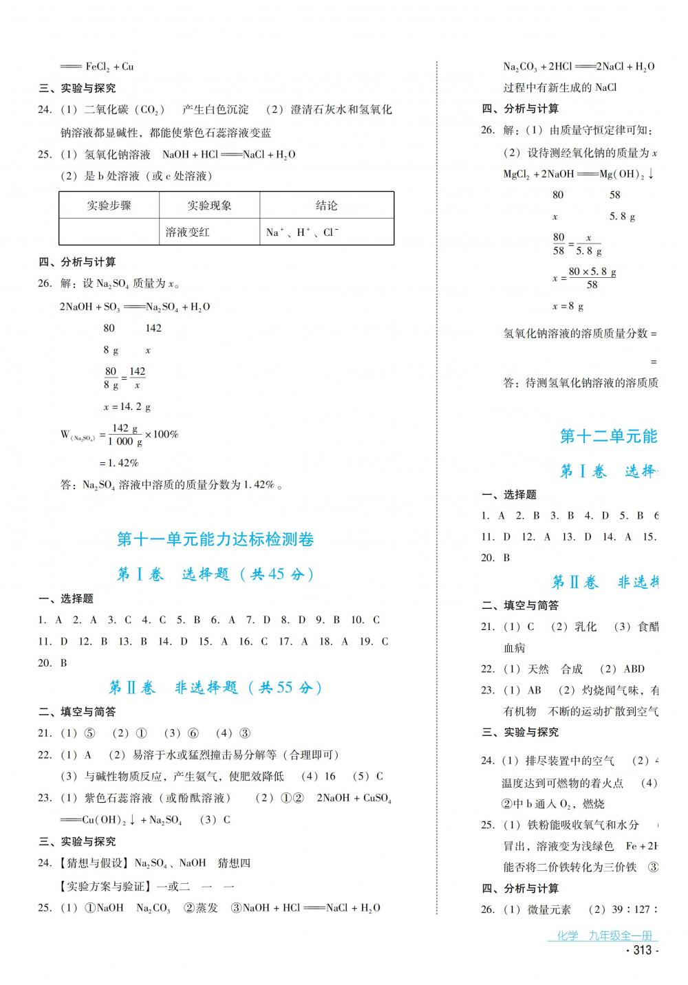 2018秋云南省標(biāo)準(zhǔn)教輔優(yōu)佳學(xué)案化學(xué)九年級全一冊人教版 第45頁