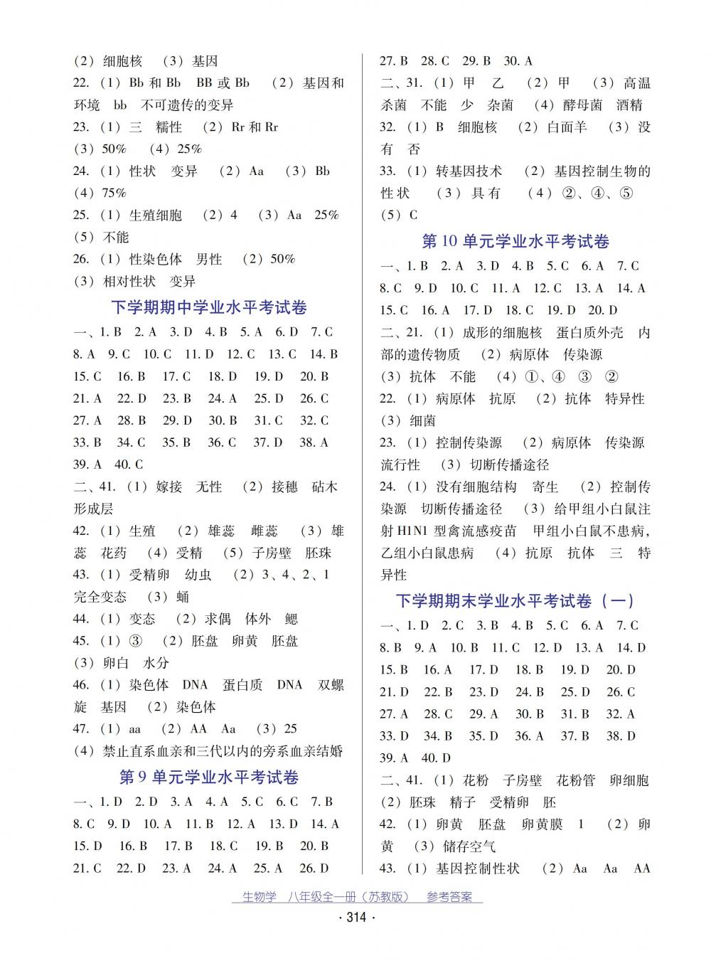 2018秋云南省標準教輔優(yōu)佳學案生物學八年級全一冊蘇教版 第18頁