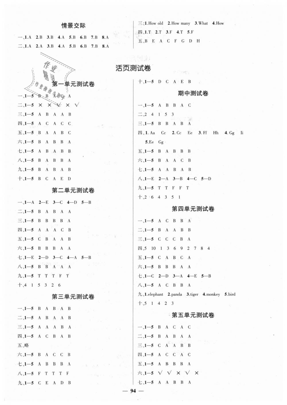 2018年創(chuàng)優(yōu)作業(yè)100分導(dǎo)學(xué)案三年級(jí)英語(yǔ)上冊(cè)人教PEP版 第4頁(yè)