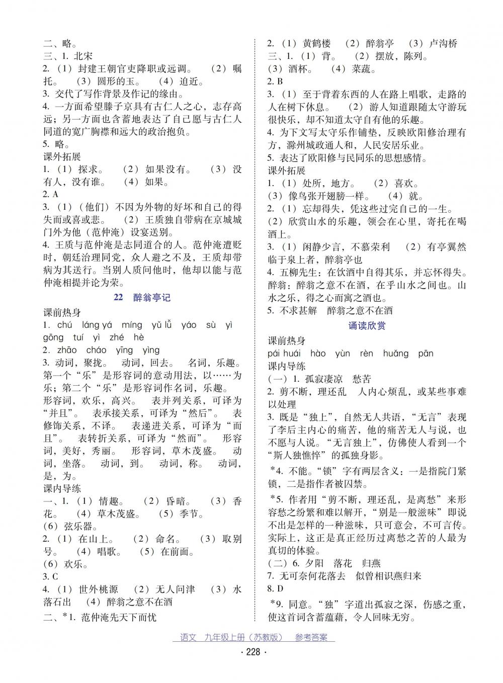 2018秋云南省標(biāo)準(zhǔn)教輔優(yōu)佳學(xué)案語文九年級上冊蘇教版 第16頁