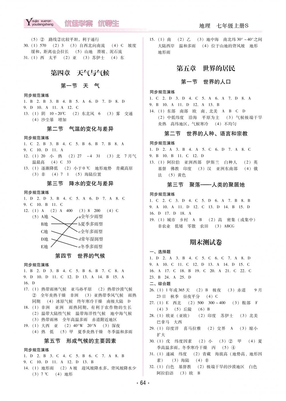 2018秋云南省標(biāo)準(zhǔn)教輔優(yōu)佳學(xué)案優(yōu)等生地理7年級(jí)上冊(cè)商務(wù)版 第2頁