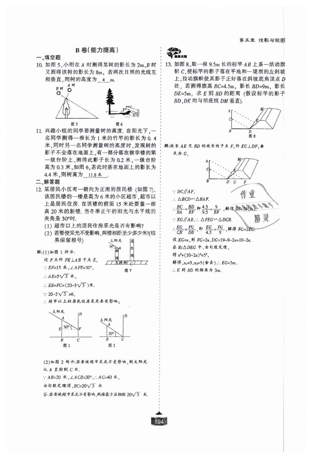 2018年蓉城课堂给力A加九年级数学全一册北师大版 第195页