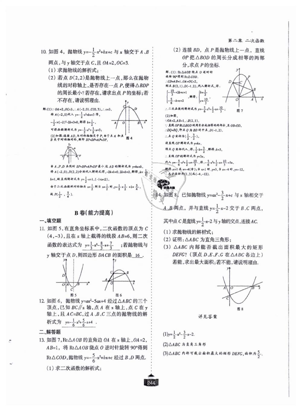 2018年蓉城课堂给力A加九年级数学全一册北师大版 第245页