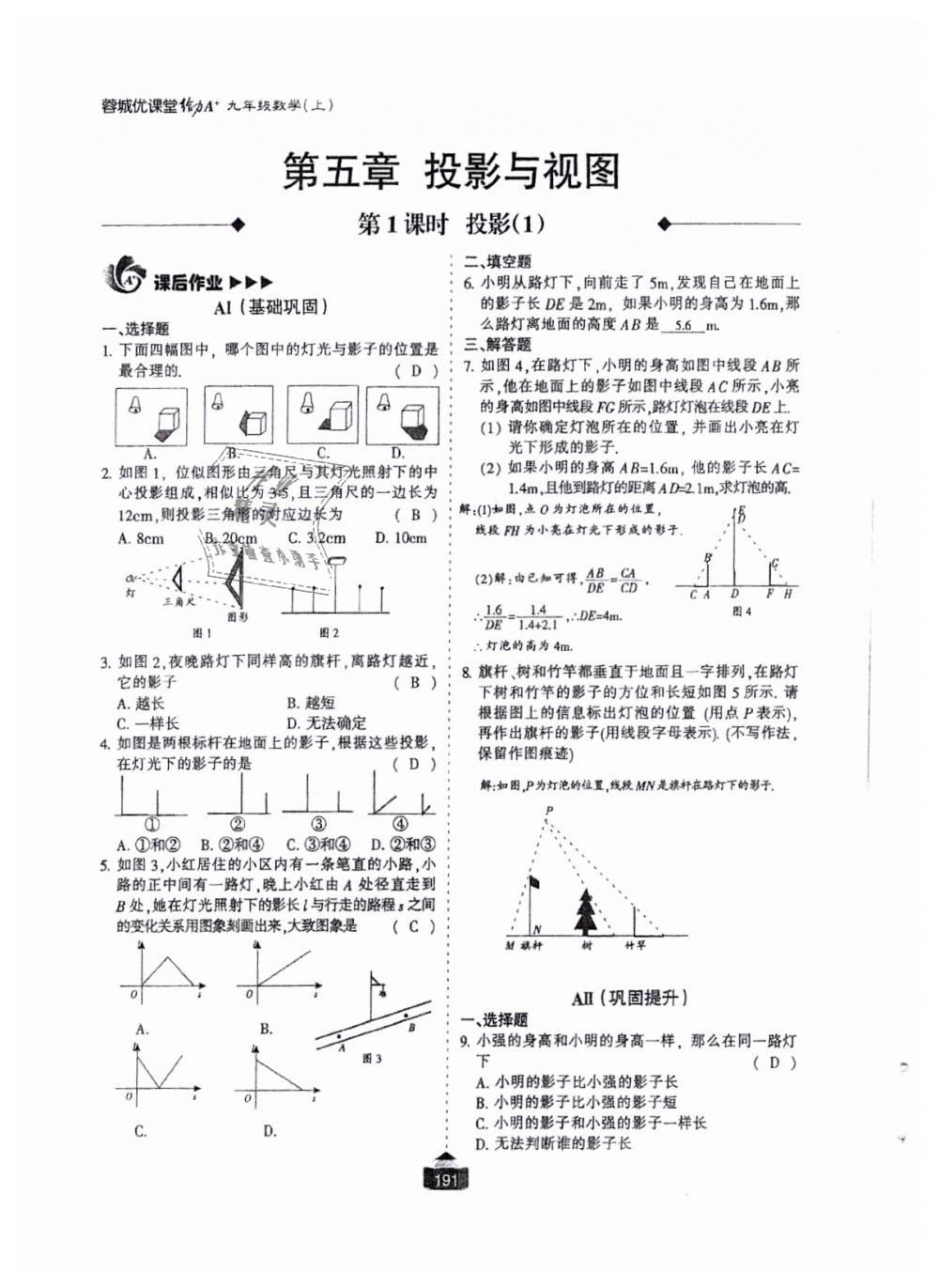 2018年蓉城课堂给力A加九年级数学全一册北师大版 第192页