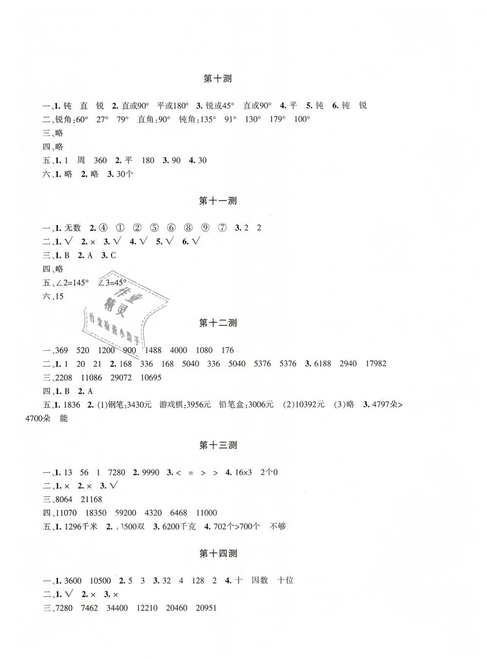 2018年優(yōu)學(xué)1+1評(píng)價(jià)與測(cè)試四年級(jí)數(shù)學(xué)上冊(cè) 第8頁