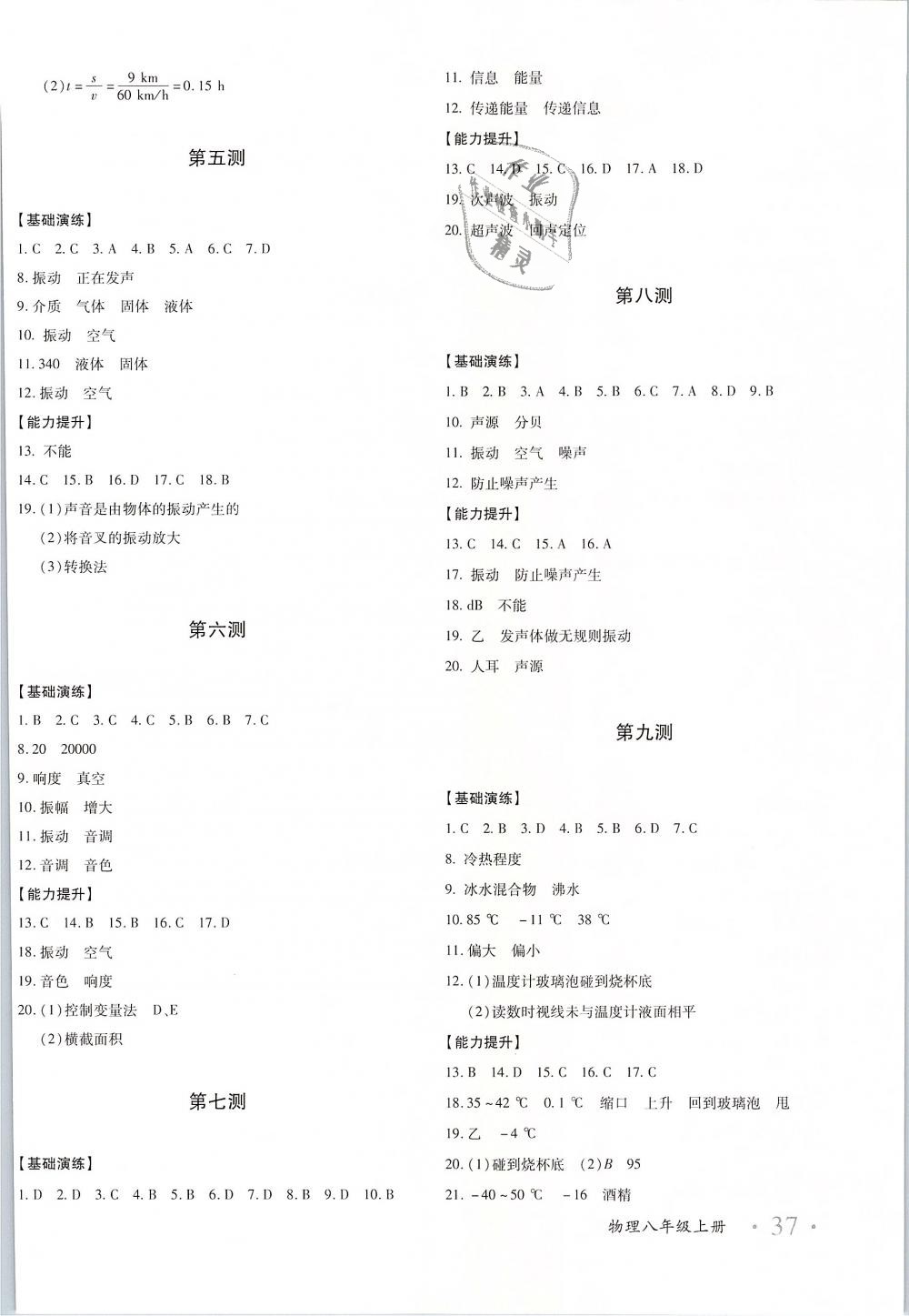 2018年优学1+1评价与测试八年级物理上册 第14页