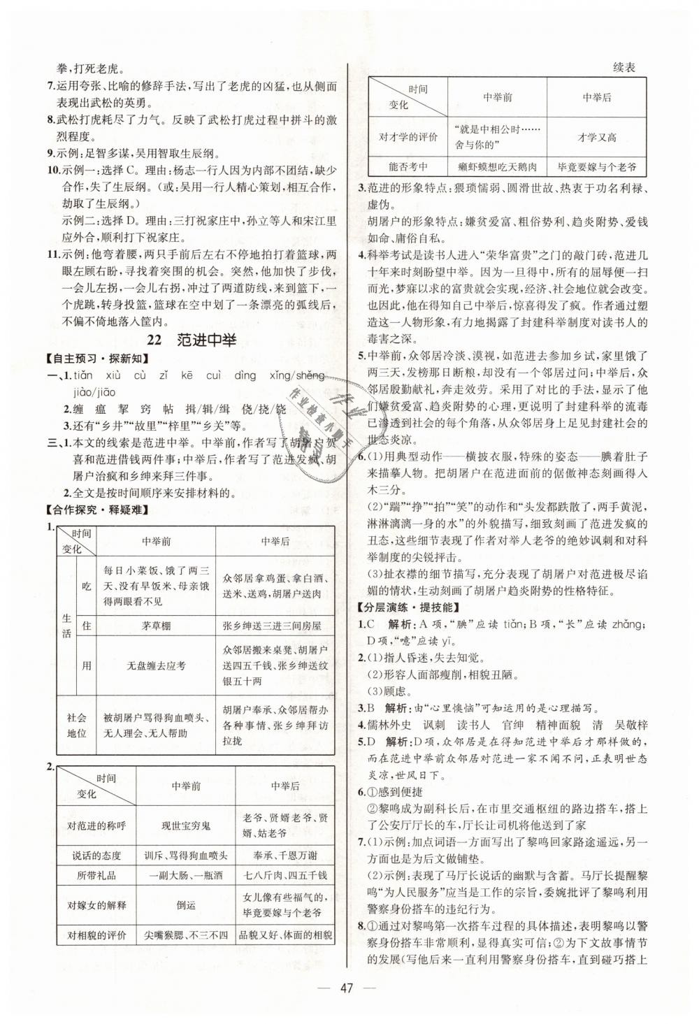 2018年同步學(xué)歷案課時練九年級語文上冊人教版河北專版 第15頁