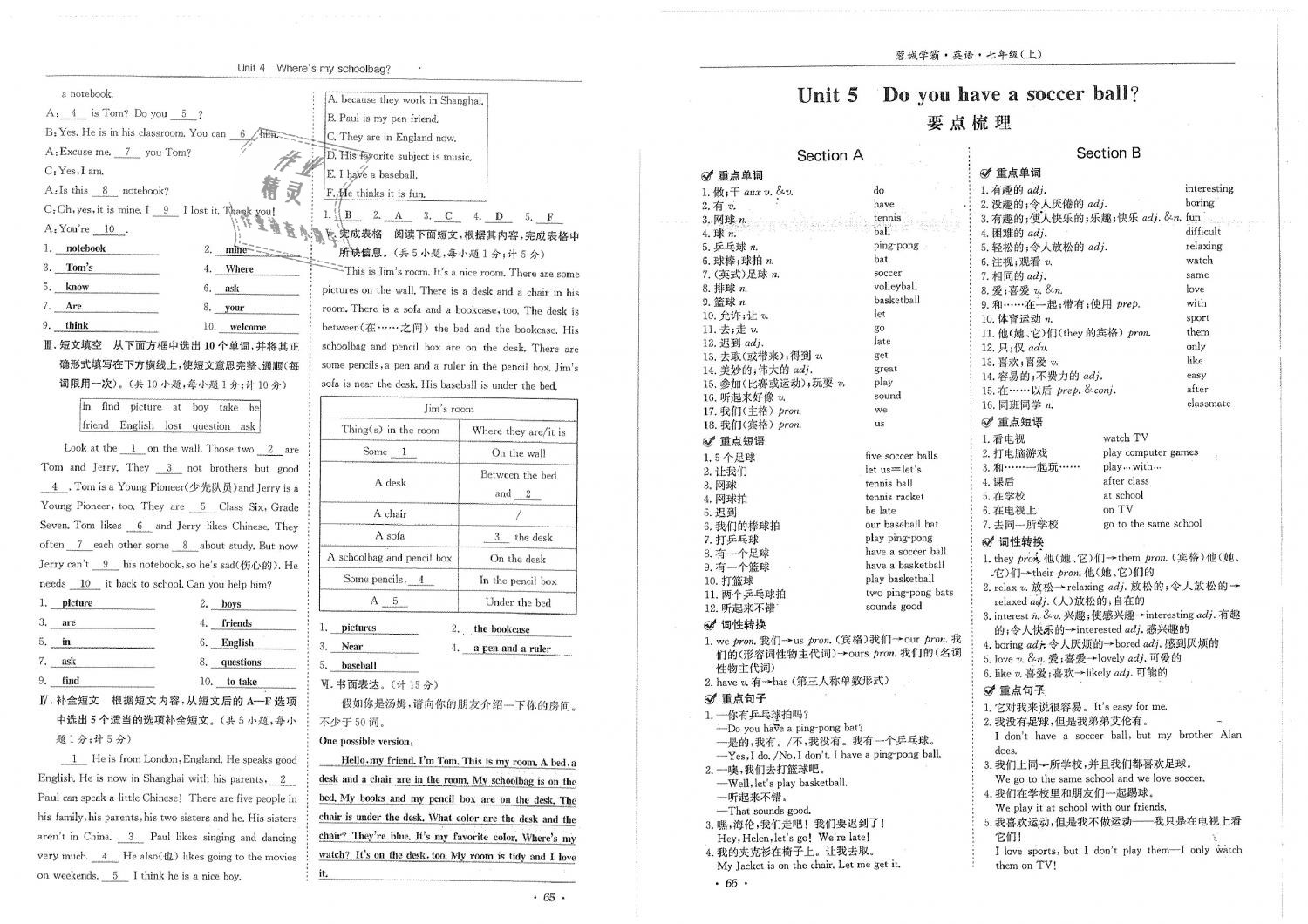 2018年蓉城學(xué)霸七年級(jí)英語上冊(cè)人教版 第35頁