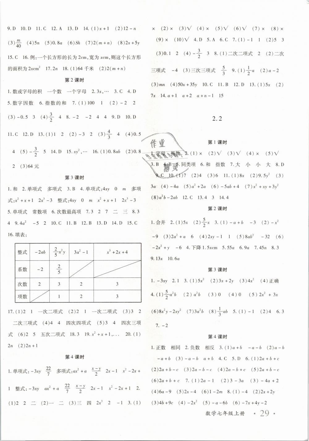 2018年优学1+1评价与测试七年级数学上册 第10页