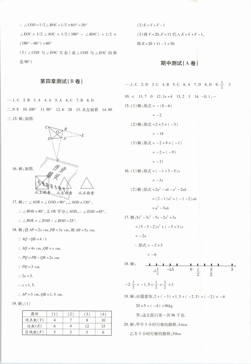 2018年優(yōu)學1+1評價與測試七年級數(shù)學上冊 第4頁