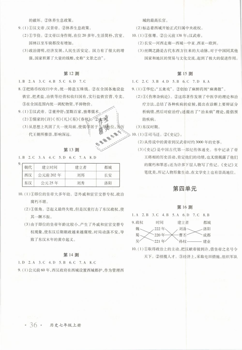 2018年優(yōu)學(xué)1+1評(píng)價(jià)與測(cè)試七年級(jí)歷史上冊(cè) 第7頁(yè)