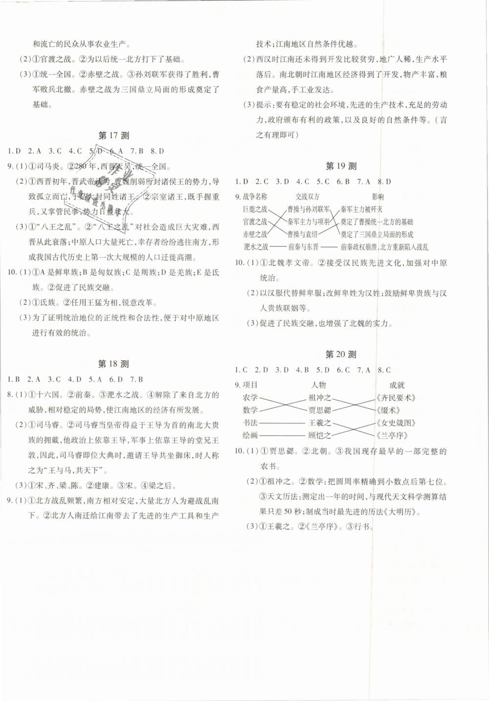 2018年優(yōu)學(xué)1+1評(píng)價(jià)與測(cè)試七年級(jí)歷史上冊(cè) 第8頁