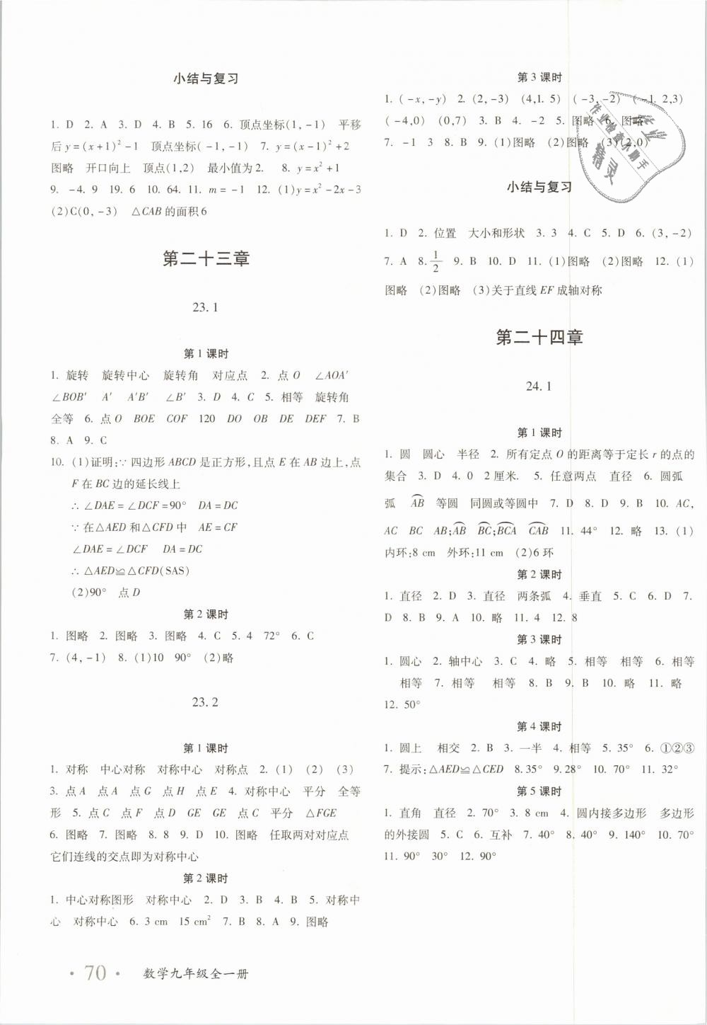 2018年優(yōu)學(xué)1+1評(píng)價(jià)與測(cè)試九年級(jí)數(shù)學(xué)全一冊(cè) 第19頁(yè)