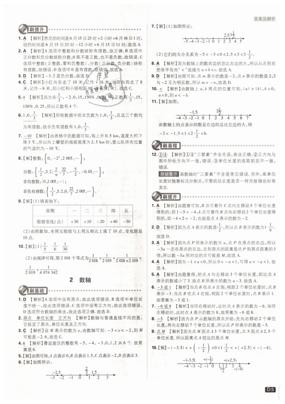 2018年初中必刷題七年級數(shù)學(xué)上冊北師大版 第5頁