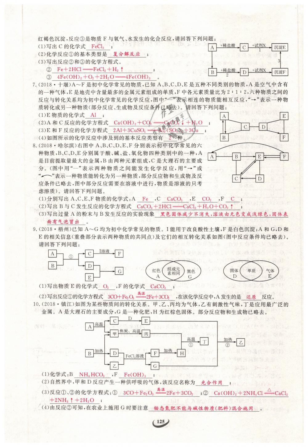 2019年思維新觀察九年級化學(xué)下冊人教版 第125頁