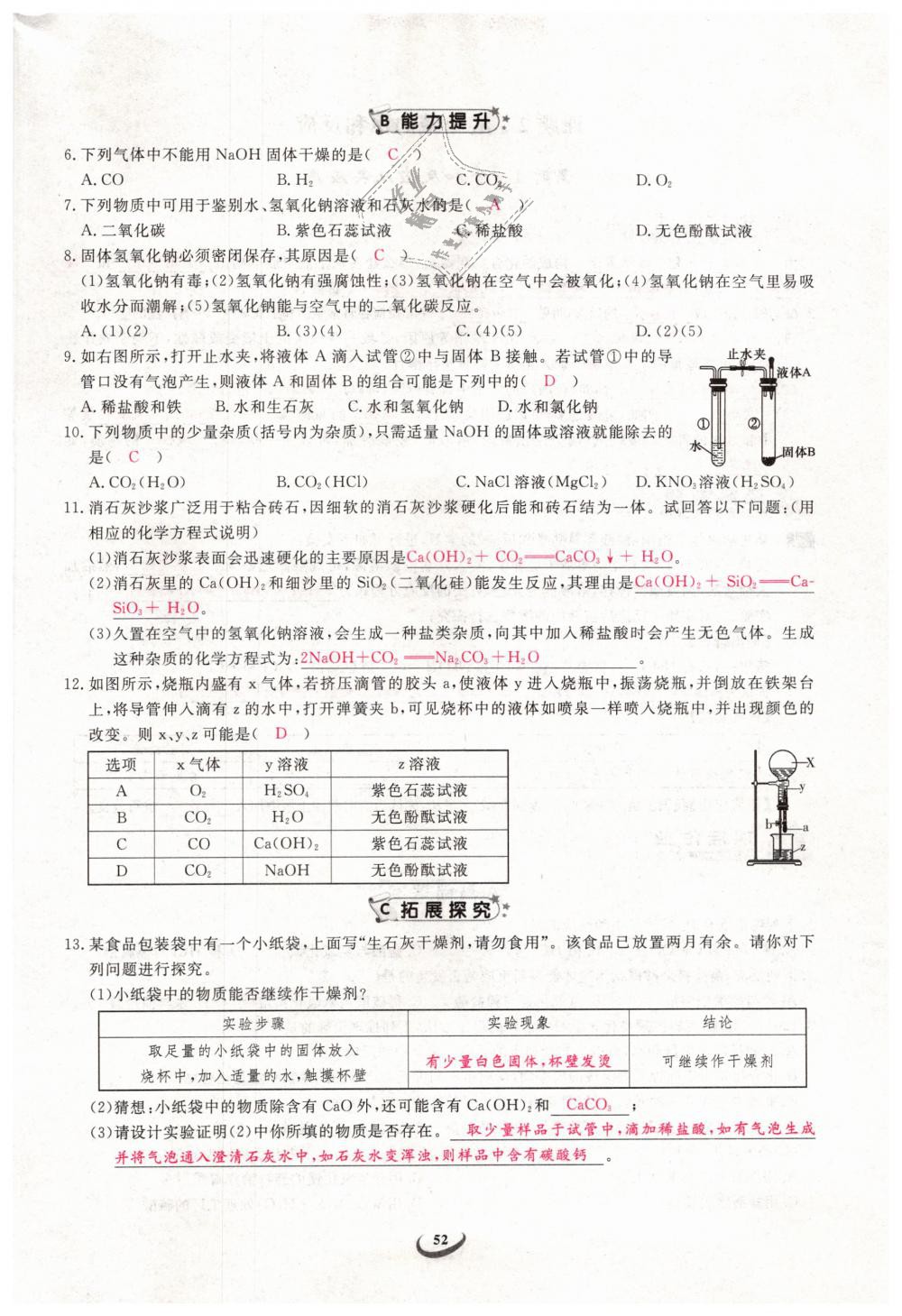 2019年思維新觀察九年級化學下冊人教版 第52頁