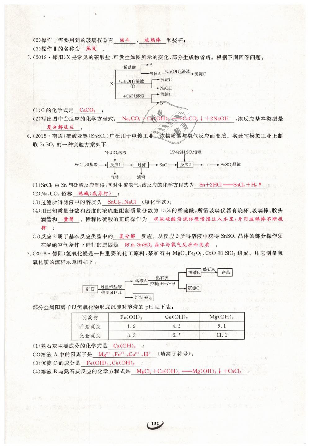 2019年思維新觀察九年級(jí)化學(xué)下冊人教版 第132頁