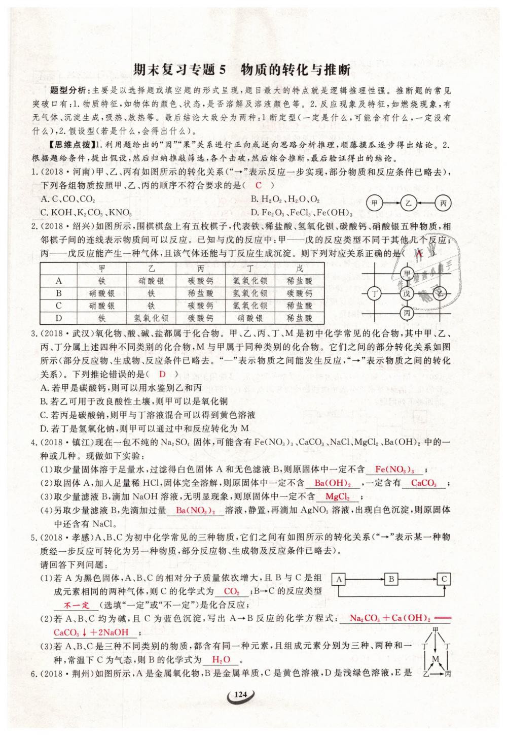 2019年思維新觀(guān)察九年級(jí)化學(xué)下冊(cè)人教版 第124頁(yè)