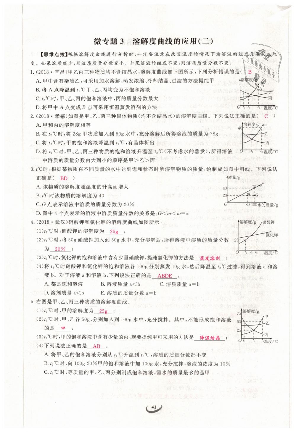 2019年思維新觀察九年級化學下冊人教版 第41頁