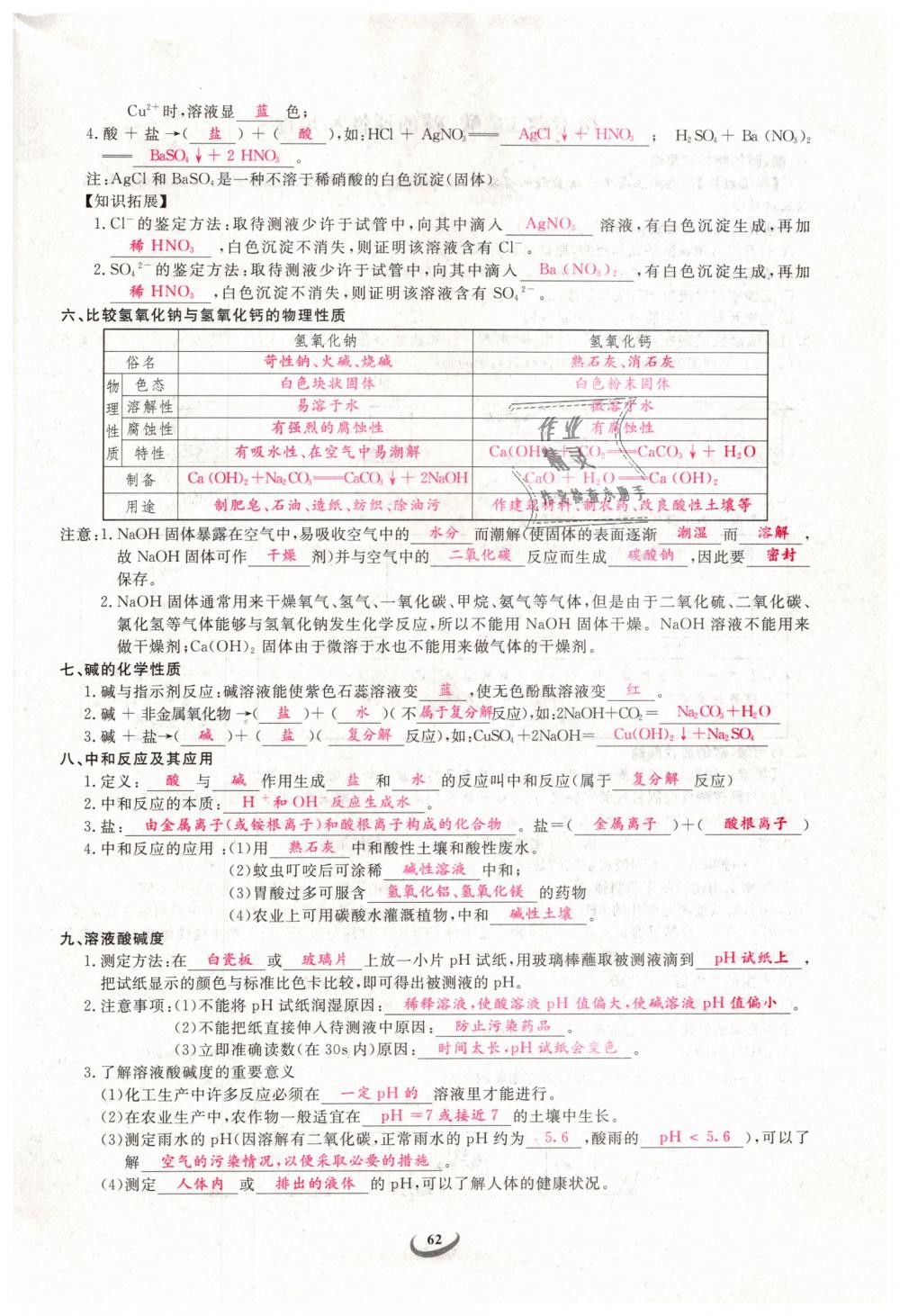 2019年思維新觀察九年級(jí)化學(xué)下冊(cè)人教版 第62頁(yè)