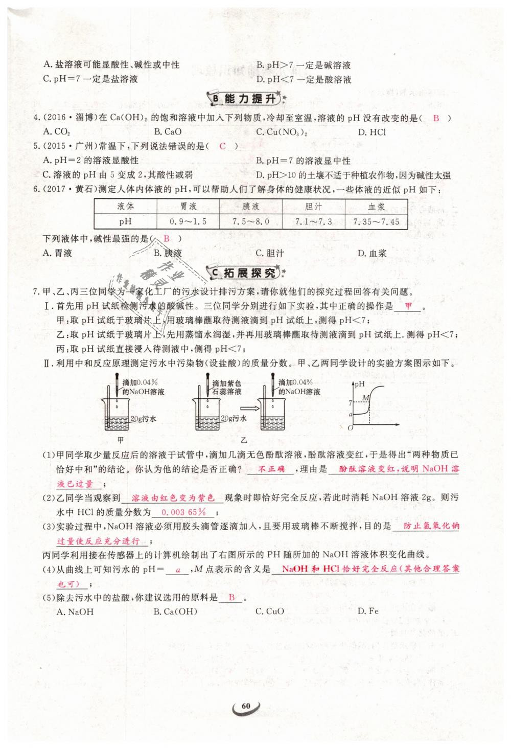 2019年思維新觀察九年級化學(xué)下冊人教版 第60頁