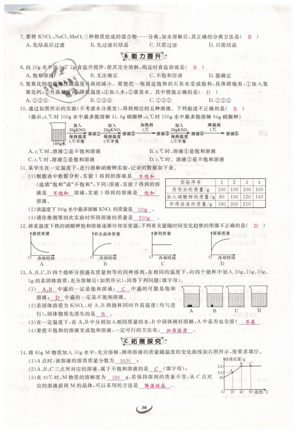 2019年思維新觀察九年級(jí)化學(xué)下冊(cè)人教版 第30頁(yè)