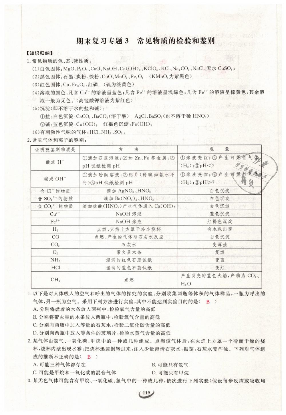 2019年思維新觀察九年級化學(xué)下冊人教版 第119頁