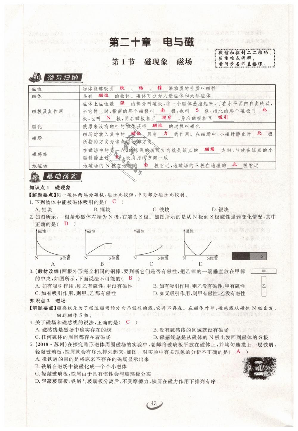 2019年思維新觀察九年級物理下冊人教版 第43頁