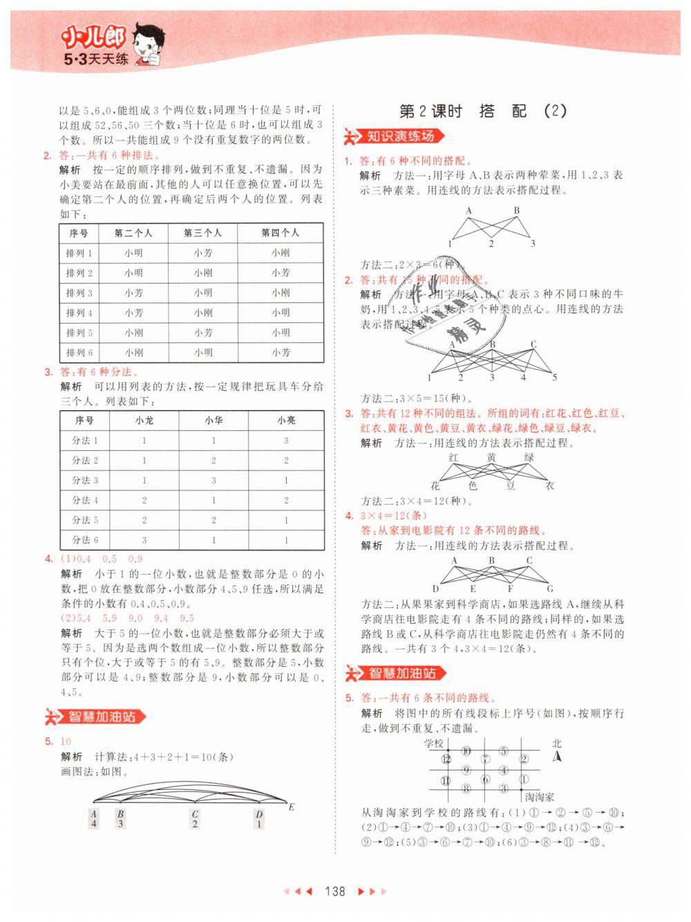 2019年53天天练小学数学三年级下册人教版 第38页